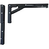 G&uuml;r&ccedil;ay Hırdavat Mandallı Katlanabilir Masa Konsolu 1 &Ccedil;ift Siyah 40cm