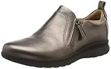 Cuero Clarks Un Adorn Zip, Mocasines para Mujer, Beige Pebble Metalic, 38 EU