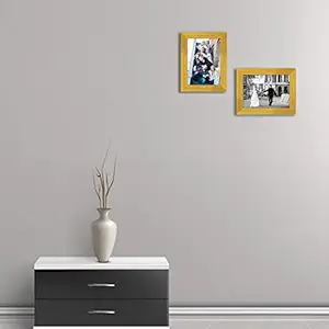 ArtzFolio Wall & Table Photo Frame D454 Golden 5x7inch;Set of 2 PCS