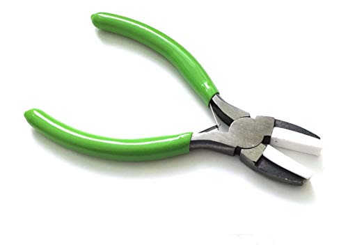 Bastel Express - Alicates de punta plana para bisutería, acero de carbono, 14 x 10 cm