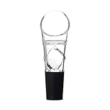 4.Aus Acryl Und Gummistopfen WEIHAN Transparente + Negro Acrílico Tapón de goma Aireador de Vino Tinto Pico Caño Tapón de la botella Decantador Pourer Aireación Accesorios para el vino