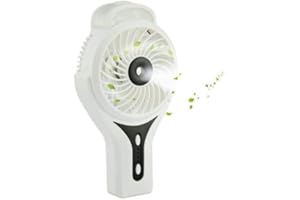 Intsun Mini ventilatore nebulizzatore portatile USB con umidificatore personale per nebulizzazione ricaricabile, mini ventilatore elettrico per casa, ufficio e viaggi (bianco)