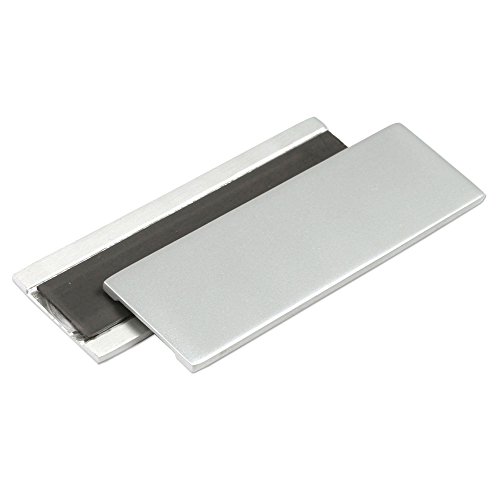 Handgriff, Griffleiste eckig für Flächenvorhangstoff, Schiebevorhang, 1 Set | aluminium | Magnetband