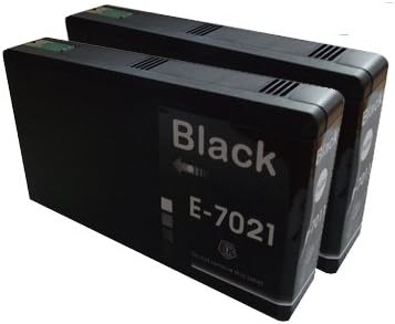 2 Compatible Black Printer Ink Cartridges to replace Epson T7021 for Epson WorkForce WP-4535 DWF WP-4545 DTWF WP-4025 WP-4015 DN WP-4000 Series WP-4525 DNF WP-4515 WP-4500 WP-4595 WP-4095 - XL High Capacity
