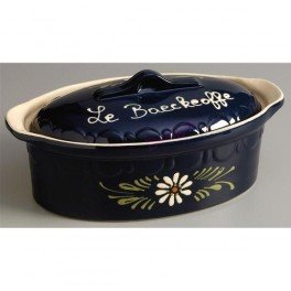 SIEGFRIED - BAECKEOFFE BLEU N6 37CM FLEURS - SIEGFRIED - FDS-970070