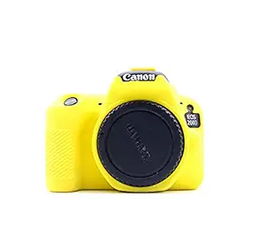 kinokoo Silicone Cover for Canon EOS 200D/Rebel SL2 Protective Case-Yellow