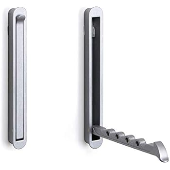 Fermaporta INSPIRE DS06 in Sabbia nichel Satinato 10.2 x H 4.7 cm