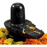 Rumali Creations 3&#39;&#39; Black Marble Shiva Lingam Shiv Ling Idol Murti