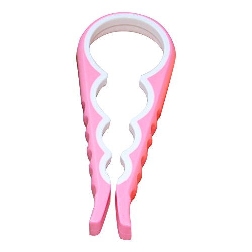 Preisvergleich Produktbild Glasöffner, Pink Deckelöffner&Dosenöffner Flaschenöffner für Schraubverschlüsse Glasöffner für Flaschen und Gläser, ideal bei Arthritis und für Senioren