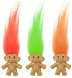 Troll avec cheveux dans les airs