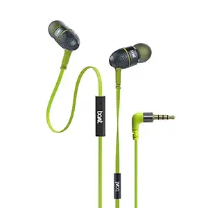 boAt Bassheads 225 Wired in Ear Earphone with Mic (Indi Lime)