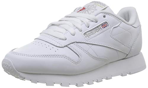Reebok Classic Leather, Sneackers para Mujer, color Blanco, talla 41 EU / 7.5 UK / 10 US