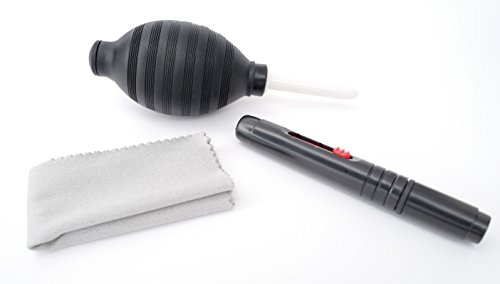 JJC    poire de nettoyage 2 en 1 pinceau de nettoyage lenspen chiffon microfibre d810A d7200 appareil photo nikon d4S d810 d5500 d750 d3300 dF d7100 d5300 d5200 d610 d800 d300S d3200 760D 750D canon eOS 700D 100D 70D  6D 7D 1200D m3 mark iI  5D mark iII  5DS r eOS - 1D c x sony alpha a6000 a5100 a58 a65   a5000 a3000 nEX 5 nEX - 3N    