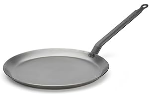 de Buyer - Patelnia do naleśników CARBONE PLUS z ciężkiej stali żelaznej - 26 cm - 5120.26, srebrna