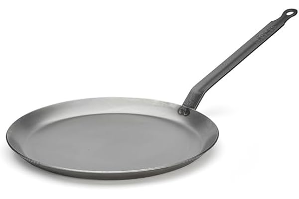 De Buyer - Poêle à crêpes en acier CARBONE PLUS - Diamètre 26 cm -, Argent