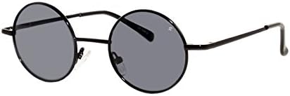 Sunglasses Round 60's 'Lennon' Style/Retro Vintage Eyewear/POLARIZED/ R2317 (R2317A Black / Lenses Grey)