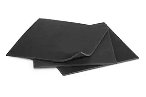 Rubber Sheet, Mesh (Textured) Finish, Black, [3-Pack] 6x6-Inch by 1/8 Neoprene, Plumbing, Gaskets DIY Material, Supports, Leveling, Sealing, Bumpers, Protection, Abrasion, Flooring