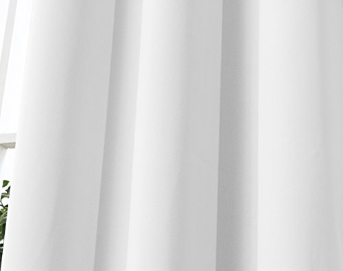 WOLTU #329-2 2 x Gardine Vorhang blickdicht , 2er Set Verdunkelungsvorhang Thermovorhang mit Ösen , schwere Ösenschal Verdunkelungsgardine , 135x245cm , Grau-Weiss (Kalk Weiß) - 9