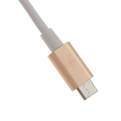 MagiDeal USB Typ C 3.1 zu RJ45 USB 3.0 HUB Adapter mit 3 Buchse Adapter für PC – Gold - 6