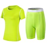Moserian Damen Kurzarm Yoga Sport Lässige Mode Zeitanzug