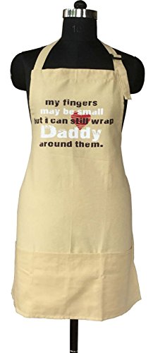 Lushomes Cotton Purple Top Chef Apron (Green & White)