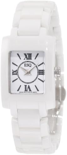 ESQ BY MOVADO WOMEN'S WHITE CERAMIC BAND &amp; CASE QUARTZ ANALOG WATCH 07101385