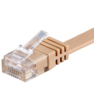 goobay Kabel Patchkabel RJ45 Stecker RJ45 Stecker CAT.6 U/UTP, braun