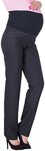 Pink Pixie Soft Smart Formal Office Work Over Bump Maternity Pregnancy Over Bump Slim Long Trouser