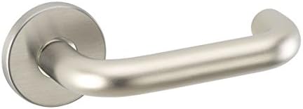 StyleSave 'RETURN BAR' Door Handles on Rose, Satin Nickel (Per Pair)