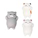 Produktbild 3 Stück Squishys Squishies Katze , Squeeze Spielzeug , Yogogo 1 Cent Artikel Exquisite Kawaii Katze | Duft Langsam Steigende Spielzeug | Handy Zubehör Dekoration | Tasche Dekoration | Geschenk | 4cm (Weiß+Grau+Rosa)