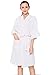 Produktbild Damen Bademantel aus Baumwolle Sommer Leicht Waffel Weave Nachtwäsche V Kragen Morgenmantel Kimono Nachtrobe für Spa Hotel Unterkunft