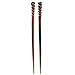 Evolatree - Pair Of Hand Carved Fine Spiral Sono Wood High Gloss Hair Chopsticks - 7.5"