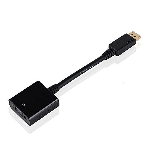 SAMTECH Displayport DP to VGA Connector Adapter Male to Female Cable Adapter Converter – Black - 5