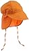 i play Solid Flap Sun Protection Hat for Unisex (0-6 Months, Newborn, Orange)