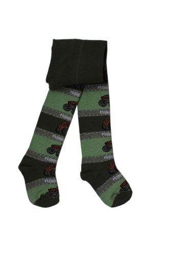 Weri Spezials Baby and Children Tights, Olive, Monster Truck, Size:12-18 months (80/86)