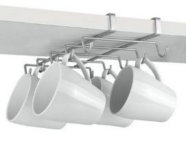 Chrom unter Regalen Tasse Halter Rack für Küche Schrank