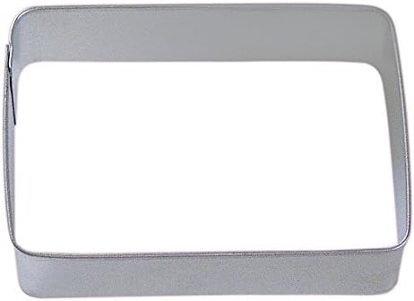 CybrTrayd RM-0879 R&M Rectangle 3.5" Cookie Cutter, Steel, Metallic