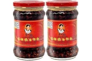 GHARANA SWAAD KA KHAZAANA Lao Gan Ma Crispy Chilli Oil 210g (Pack of 2) | Savory Chili Crisp with Crunchy Texture | Versatile Condiment | Premium Quality Ingredients | Ideal for Noodles and Stir-Fries | Sealed Freshness