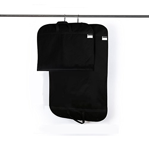 Stabiler Kleidersack,Atmungsaktiver Reise Kleidersack mit Tragegriffen und Druckknopfverschlüssen – schwarz – 60 cm * 100 cm - 6