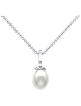 Perlenanhänger Damenschmuck Perle Anhängerkette - inkl. Luxusetui + - Kette Anhänger Perle Silber Kette Perle...