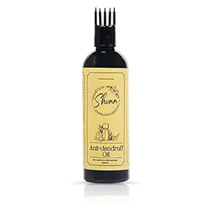 Shonn Anti Dandruff oil with Methi seed , black cumin extract, curry leaf extract, neem extract, amla extract, ratanjot, and sesame extract/for dandruff and itch free hairs/gender neutral/ natural and clean ingredients/handmade