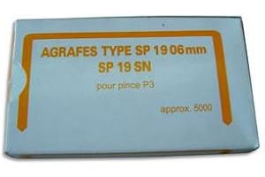 BOSTITCH Agrafes NºSP 19 06 pour P3 en boîte de 5000