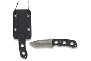 K25 - RUI KNIVES Cuchillo K25 F/kydex Titanium Hoja 6,6 cm para Caza, Pesca, Camping, Outdoor, Supervivencia y Bushcraft K25 32178 + Portabotellas de regalo