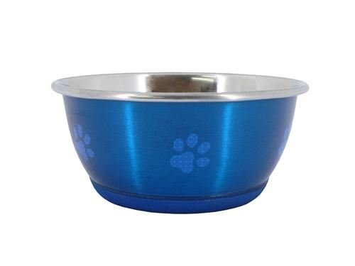 (2 Pack) Cheeko - Fusion Non Slip S/Steel Fashion Dog Bowl Blue 500ml