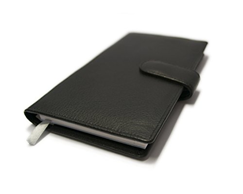 Download Luxury Leather Pocket Notebook Wallet in Black With Magnetic Clasp and Notebook Insert Download Luxury Leather Pocket Notebook Wallet in Black With Magnetic Clasp and Notebook Insert