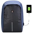 GOBIG USB Charge Anti-Theft Backpack Men Travel Bags (Blue)