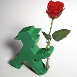 Preisvergleich Produktbild Blumenvase ROSENKAVALIER Geher grün von Ampelmann