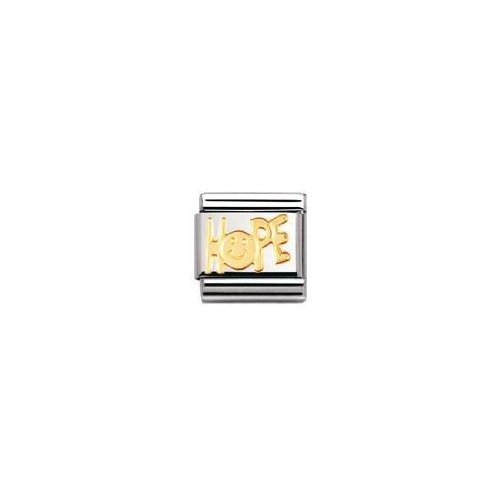 Nomination Composable Classic SCHRIFTZUGE Edelstahl und 18K-Gold (HOPE) 030107