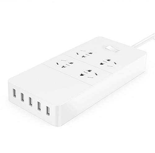 Preisvergleich Produktbild Intelligenter USB-Stecker - Ladebuchse Verdrahtungsplatine Mit ABS + PC-Material Schutzleiste 1 5 Meter Weiß Porös,C