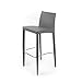 Produktbild Barhocker Luxus Barhocker - mit Rückenlehne Hochstuhl Barhocker Haushalt Softcase Loft Stuhl Chrom Fußstütze (Farbe : Gray)